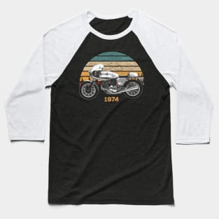 1974 Ducati 750SS Vintage Motorcycle Design Baseball T-Shirt